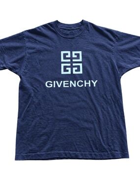 Navy Short-Sleeve Tee with Light Logo